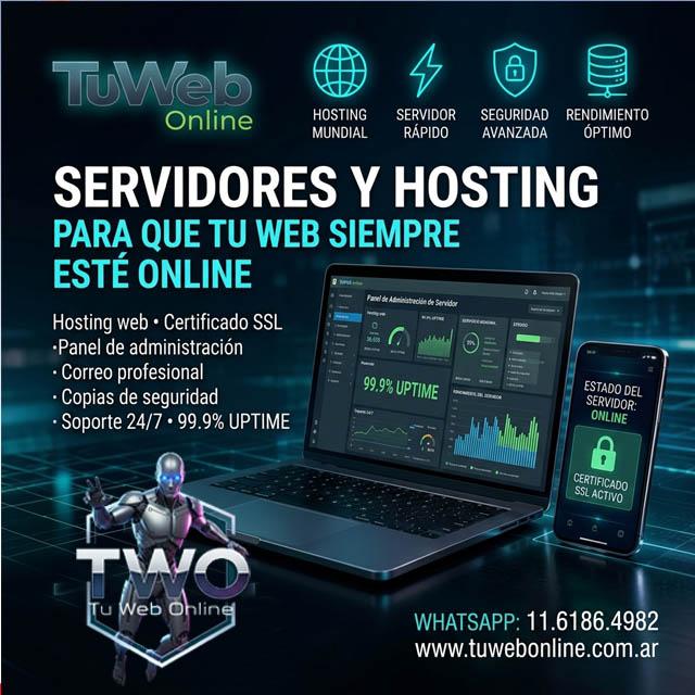 TuWeb Online — Páginas web que impulsan tu negocio, vista en laptop y celular